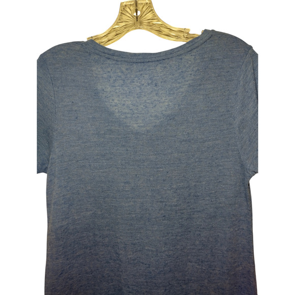 Mossimo Womens Pullover Cap Sleeve V-neck Tee Shirt Blue Size Small - Picture 5 of 16